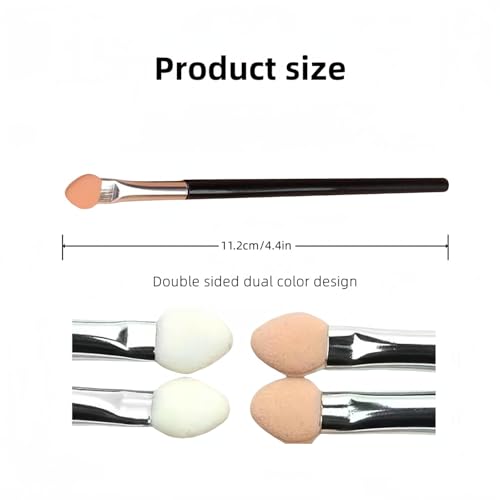 TIKMNO Double Sided Eyeshadow Applicator Brushes Set - 15 Pcs