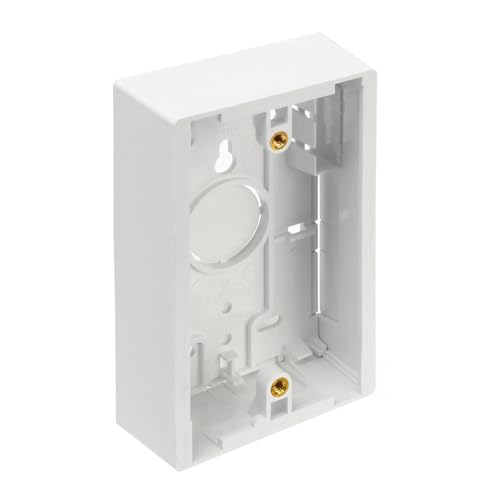Leviton Single Gang Surface Mount Backbox, 1.45" Depth, White, 42777-1WB