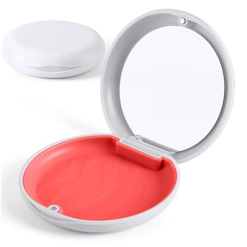 JMU Retainer Case with Mirror and Magnetic Closure, Slim Aligner Box