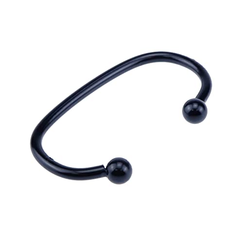 HEVSTIL 12-Piece C-Shaped Shower Curtain Hooks, Rustproof Metal Rings