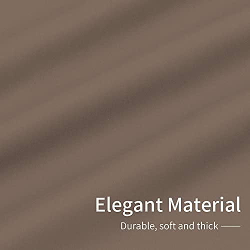 Easy-Going Blackout Curtains 2 Panels Camel 42x63 in Thermal Grommet Room Darkening