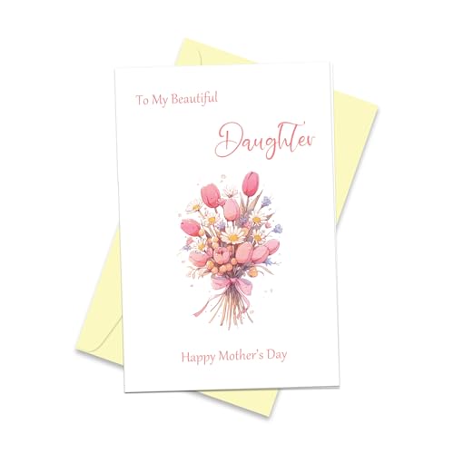 Arsagen Mother's Day Card for Daughter from Mom with Envelope