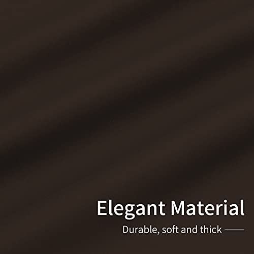 Easy-Going Thermal Blackout Curtains - 2 Panels, 42x63 in, Dark Brown