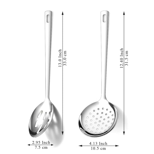 Berglander 2-Piece Stainless Steel Slotted Spoon and Spider Strainer Set