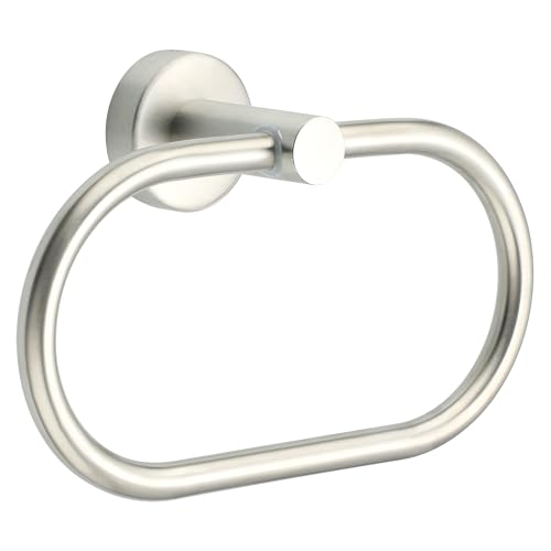 Alise Brushed Nickel Hand Towel Holder Ring - Wall Mounted
