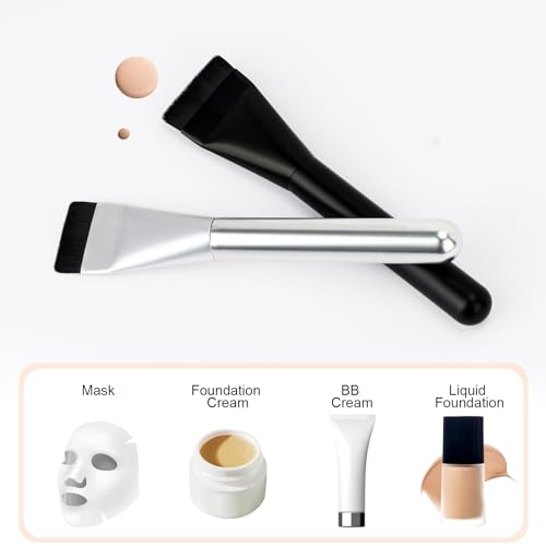 BEAUTYFACTOR Flat Foundation Brush & Makeup Spatula for Liquid Face Cream