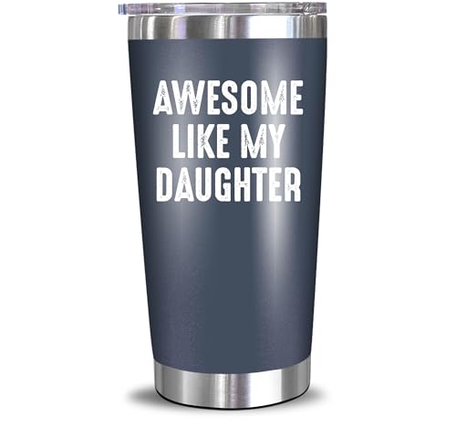 Awesome Like Daughter Navy 20oz Dad Tumbler - Father's Day Gift for Cool Dad