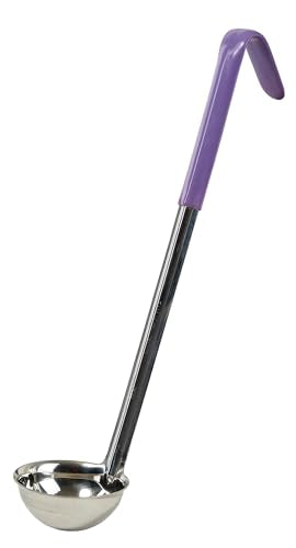 Winco 2 oz Stainless Steel Ladle - Color-Coded, Curved Handle
