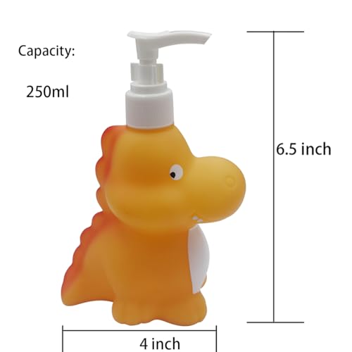 Cute Dinosaur Soap Dispenser - Adorable Yellow Design for Kids