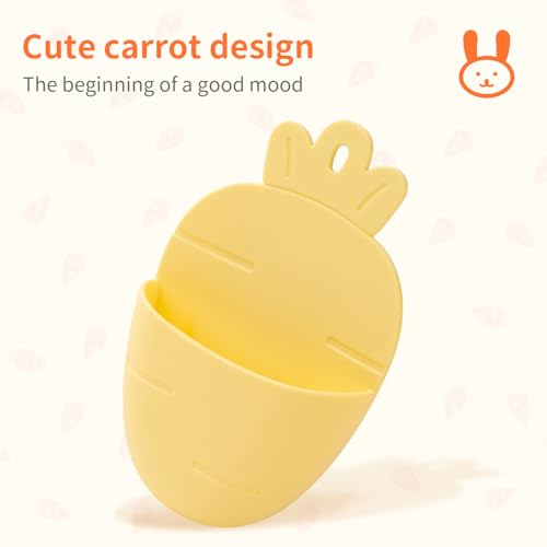 Cute Carrot Wall-Mounted Toothbrush Holder - LOYATRO Silicone Organizer