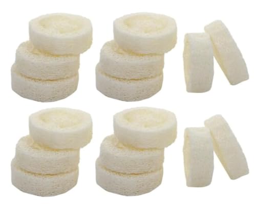Cauaoa Natural Loofah Slices 10Pcs for Soap Making and Exfoliating Bath Sponge