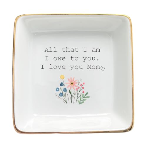 All That I Am Ceramic Jewelry Dish - Handmade Bridal Gift for Mom from Bride