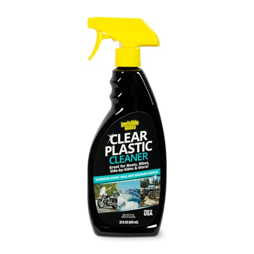 Invisible Glass 92084 Clear Plastic Cleaner - Streak-Free for Vehicles, Boats & More - 22 Fl Oz