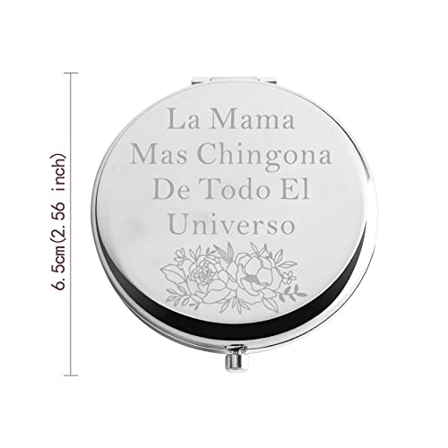 Zuo Bao Spanish Abuela Compact Makeup Mirror - La Mama Mas Chingona