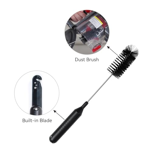 Vataim Vacuum Cleaner Cleaning Brush - 2 Pack, 11 Inch 2-in-1 Tool for Hair & Dust
