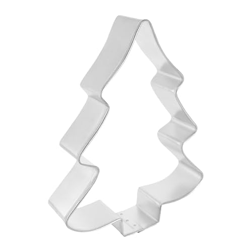 Snow-Covered Tree Cookie Cutter - Winter & Christmas Baking Tool, 5 Inch