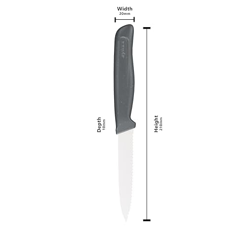 Zyliss Serrated Paring Knife 3.9" - German Steel, Eco-Friendly Handle (Pack of 6)