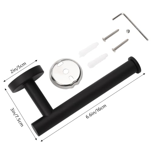 Matte Black Toilet Paper Holder - Wall-Mounted & Sturdy Design