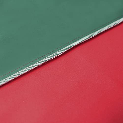 Christmas Decorative Curtains Set of 2 - 50W x 96L Semi-Blackout Red & Green