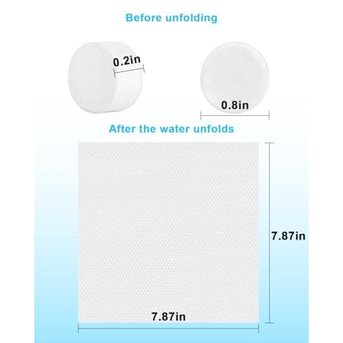 100 PCS Compressed Towels Disposable Washcloths Compressed Towel tablets Portable Compressed paper Towels Thicken the Towel Suitable for Outdoor Camping at home