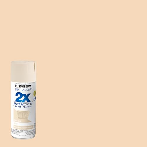 Rust-Oleum Painter's Touch 2X Ultra Cover Spray Paint, Satin Ivory Silk, 12oz