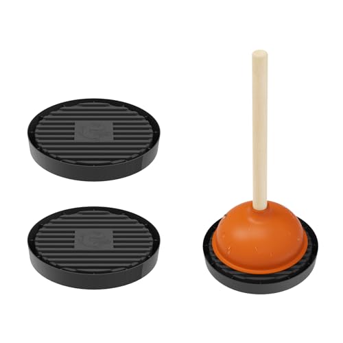 Dealsgogo 2-Piece Toilet Plunger Drip Tray & Quick-Dry Ventilation Mat