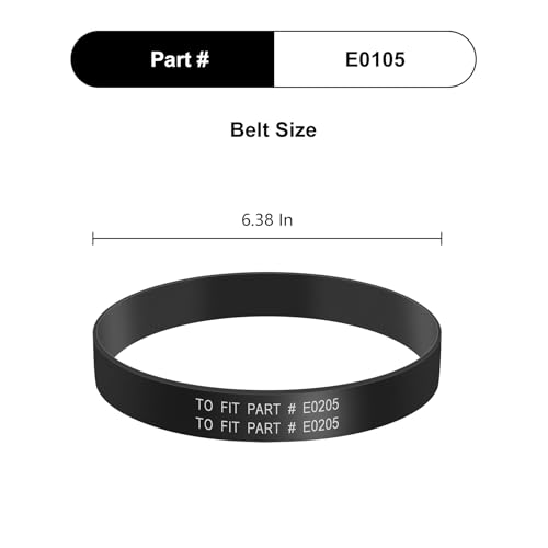 E0105 Replacement Vacuum Belt for Eureka NEU100 NEU110 Series (2-Pack)