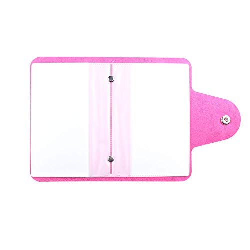 FingerAngel Nail Stamping Plate Holder Case Rose Red 20 Slots Organizer
