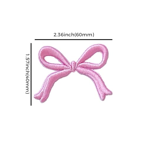 6 Pcs Bowknot Iron-On Cloth Patches for Hats, Clothes & More