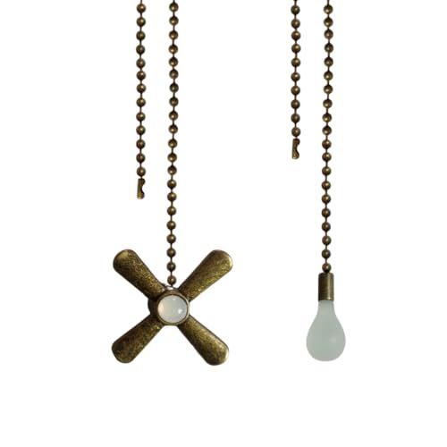 Bronze Ceiling Fan Pull Chain Set - 12 Inch Decorative Extenders