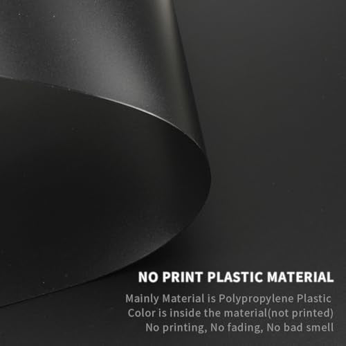 Black Placemats Set of 4 - Wipeable & Waterproof Table Mats