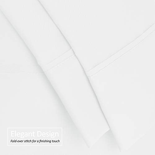Nestl White Body Pillow Cover - Soft Microfiber, 20x54 Inches