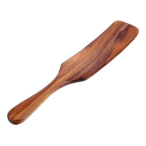 LABRIMP Long Handle Wooden Spatula 11-Inch Nonstick Cooking Paddle