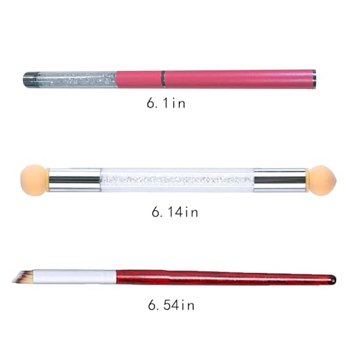 HZ Yihai Autumn 3Pcs Ombre Nail Brush & Sponge Pen Set for Gel Art