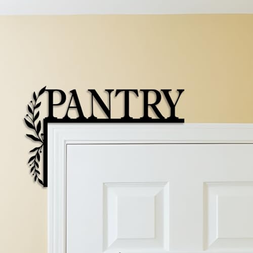 Pantry Flower Metal Door Topper - Black Decorative Door Corner Wall Art