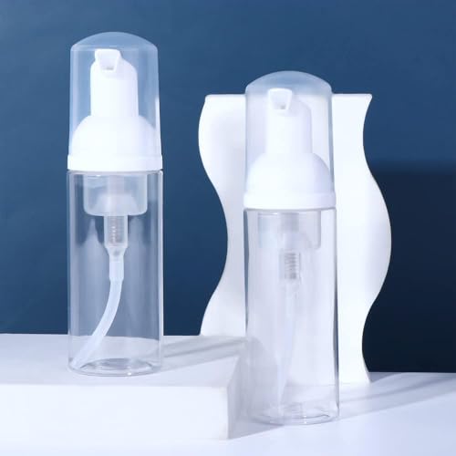 Clear Plastic Foam Pump Bottle Set Refillable Travel Dispenser