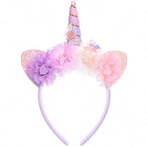 Glitter Unicorn Headband for Girls & Women - Sparkly Hair Accessory