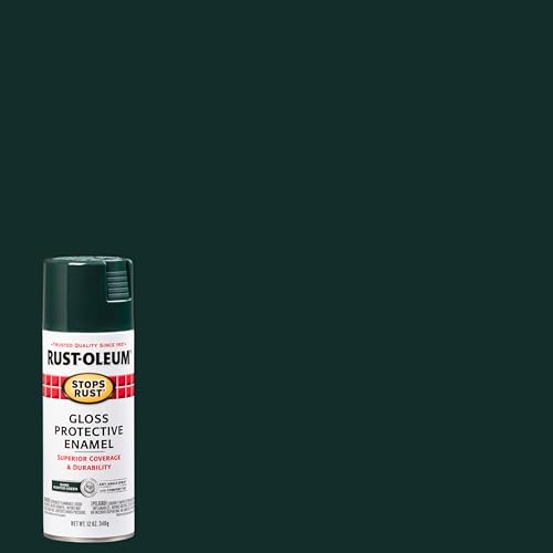 Rust-Oleum Stops Rust Protective Spray Paint, Gloss Dark Hunter Green, 12 oz (6-Pack)