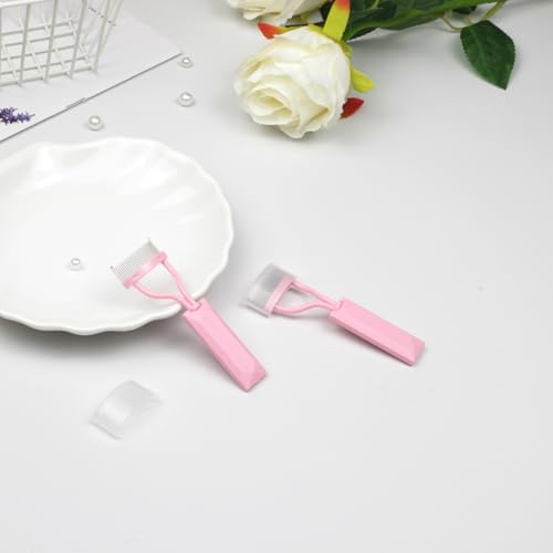 Zoolinn 2PCS Arc-Shaped Pink Eyelash Comb & Mascara Separator Tool