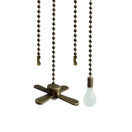 Bronze Ceiling Fan Pull Chain Set - 12 Inch Decorative Extenders