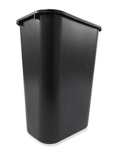 Rubbermaid Commercial Deskside Trash Can, 10.25-Gallon, Black, 12-Pack