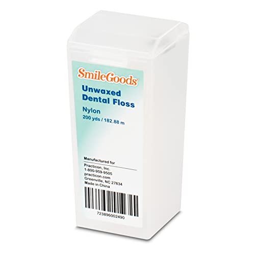 Practicon SmileGoods Unwaxed Dental Floss 200 Yard Nylon Refill