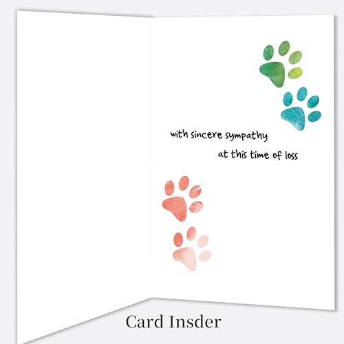 IDU Pet Sympathy Card for Dog & Cat Loss ZN144 with Envelope & Sticker