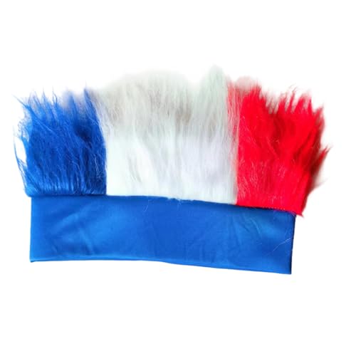 Patriotic Red White Blue Fuzzy Headband for July 4th