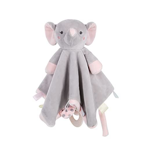 Vicloon Elephant Baby Security Blanket | Plush Lovey with Teether | 10" Snuggle Toy for Infants