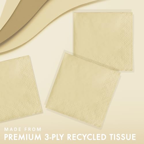 Ivory 3-Ply Luncheon Napkins - 50-Count Pack of 5