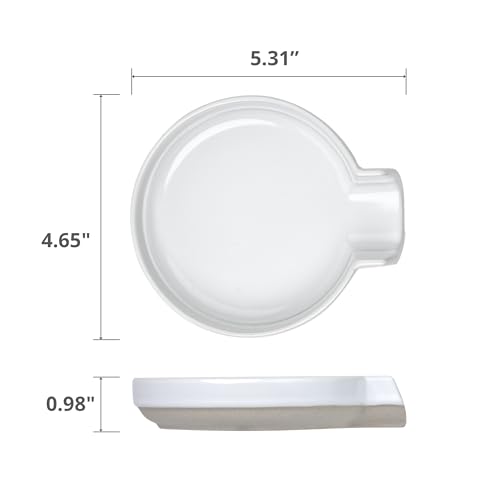GIROFLIER Ceramic Spoon Rest - Heat-Resistant Utensil Holder