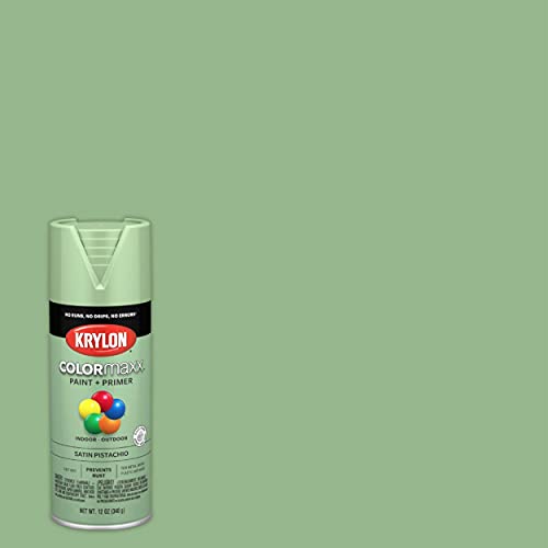 Krylon ColorMaxx Satin Spray Paint - Pistachio, 12 Oz. Can