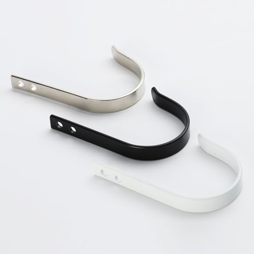 IBERDE 5 Black Stainless Steel Heavy Duty Wall Hooks for Outdoor & Indoor Use