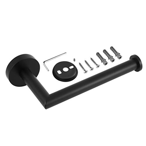 HITSLAM Matte Black Toilet Paper Holder - Rustproof 304 Stainless Steel